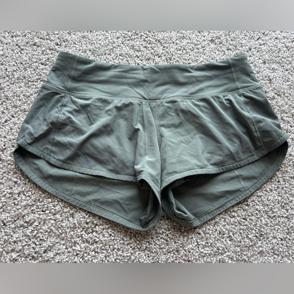 Lululemon Speed Up Shorts 2.5 Green
